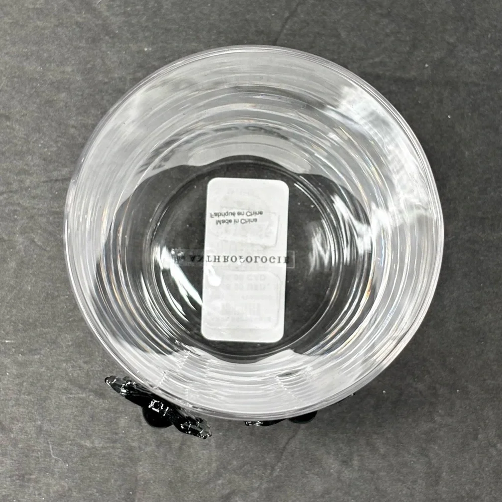 Anthropologie Halloween Icon Borosilicate Juice Glass SPIDER 14oz NEW